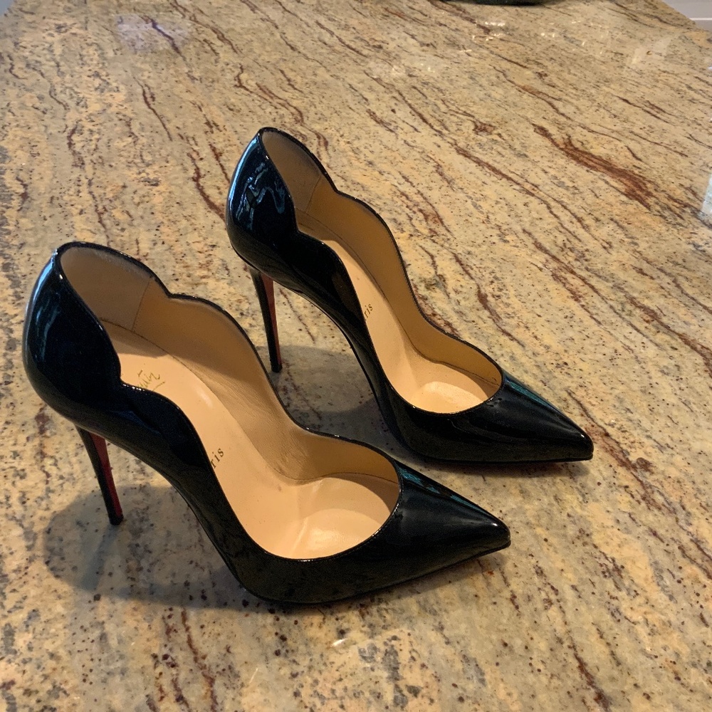 Christian louboutin louboutin Hot Chick 100 patente red sole